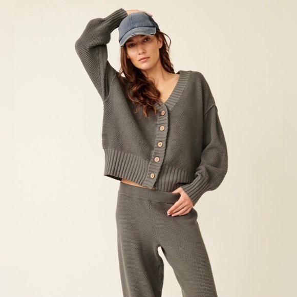 Free People Beach Hailee Cardi• dark grey• medium - Picture 5 of 16